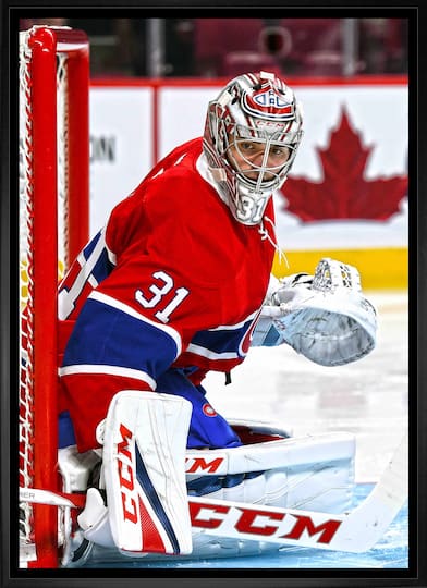 Carey Price Montreal Canadiens Framed 20" x 29" On Post Save Canvas 22.5" x 31.5"